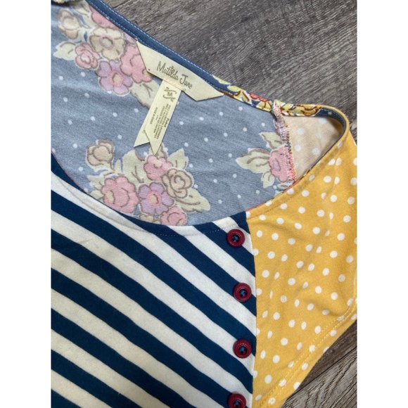 Matilda Jane Striped Floral Ladies Top sz medium - Picture 2 of 4